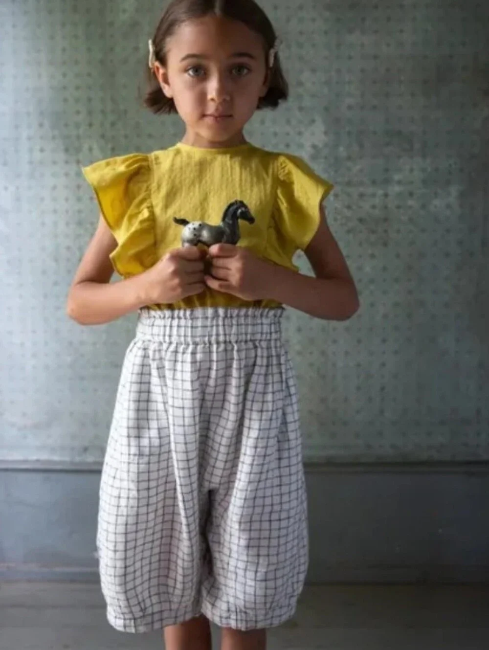 Soor Ploom Hetty Linen Checked Culottes